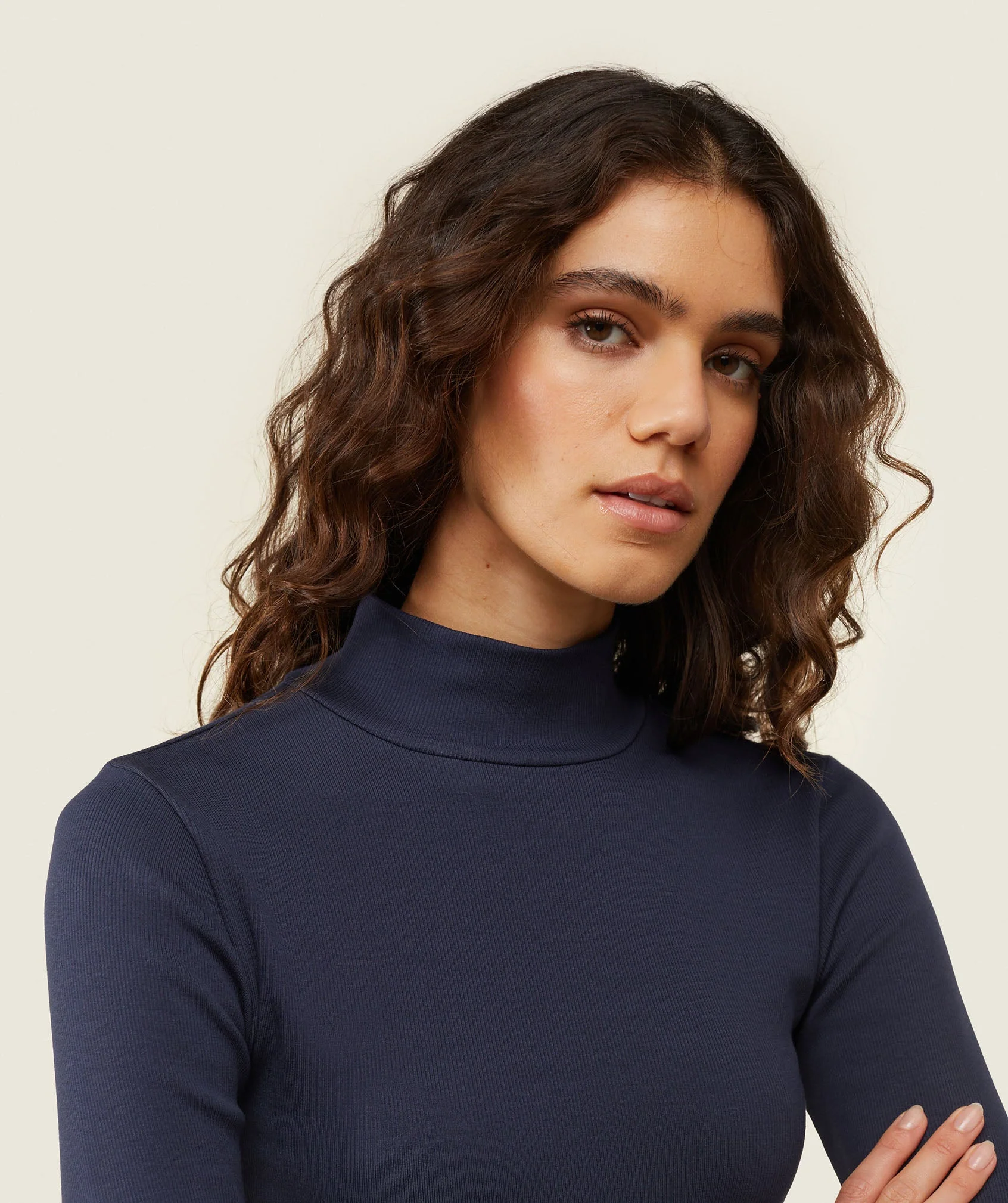 everywear Long Sleeve Ribbed Turtle Neck
