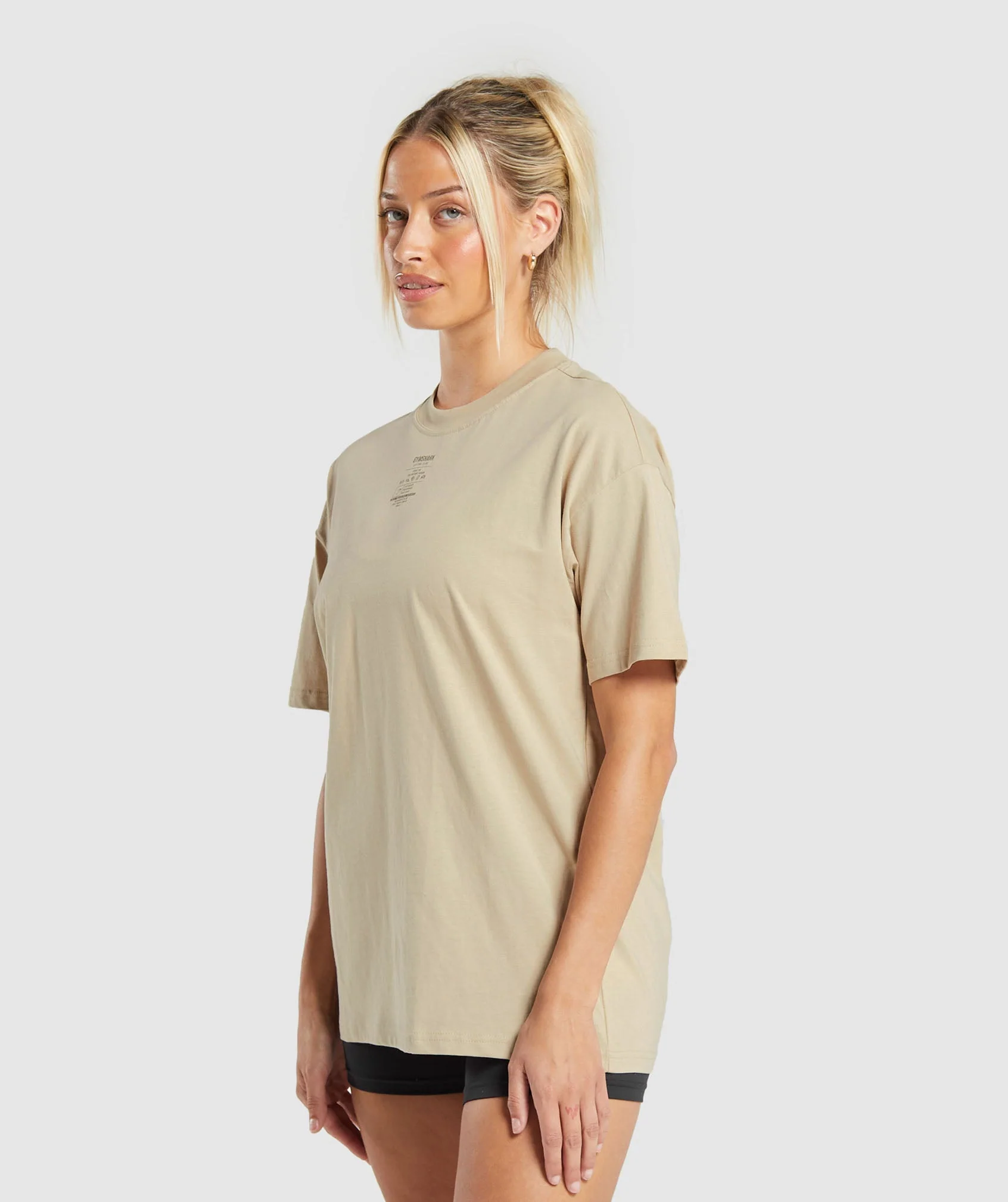 Care Label Graphic Oversized T-Shirt