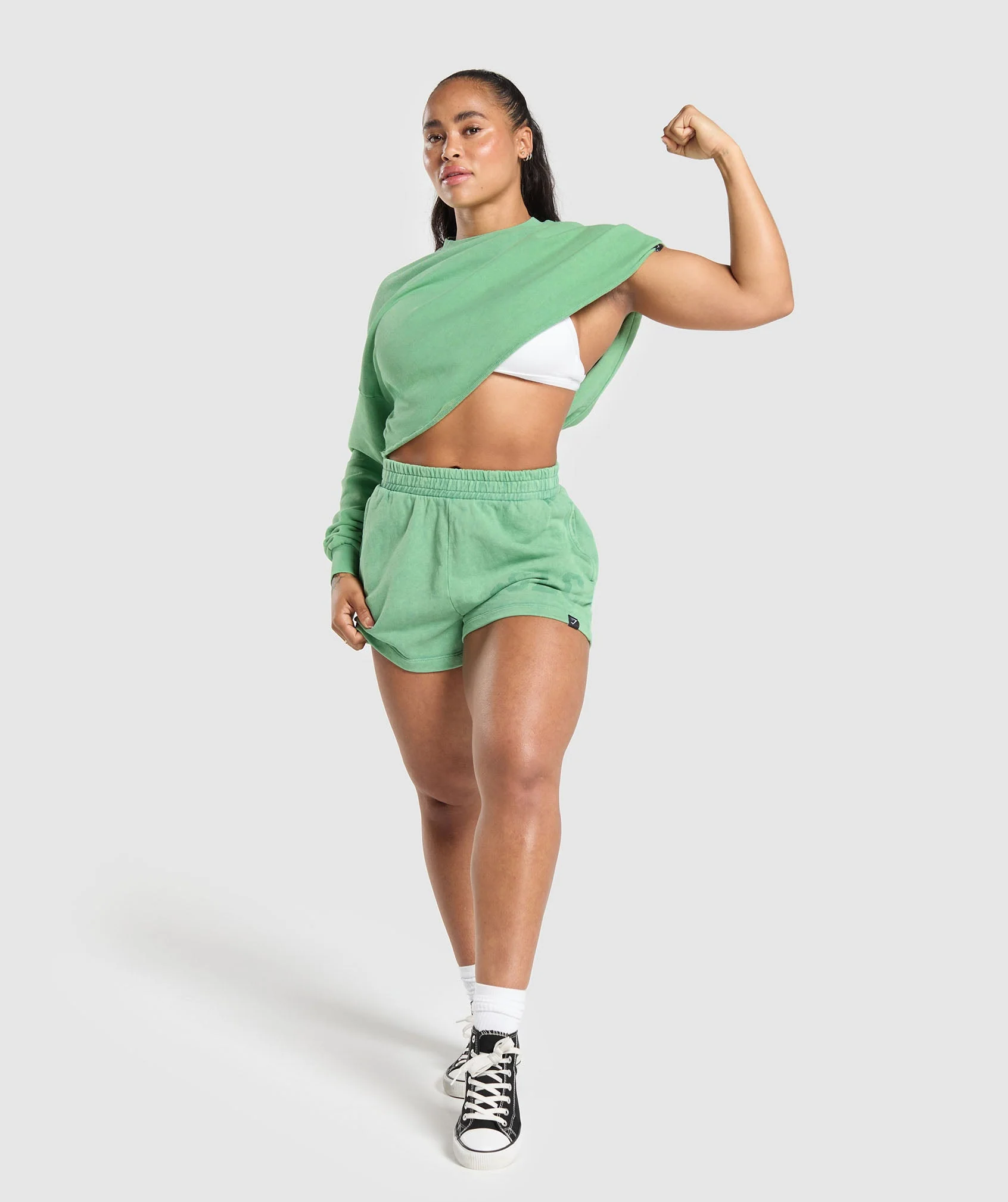 Collegiate Shadow Washed Midi Sweatshirt