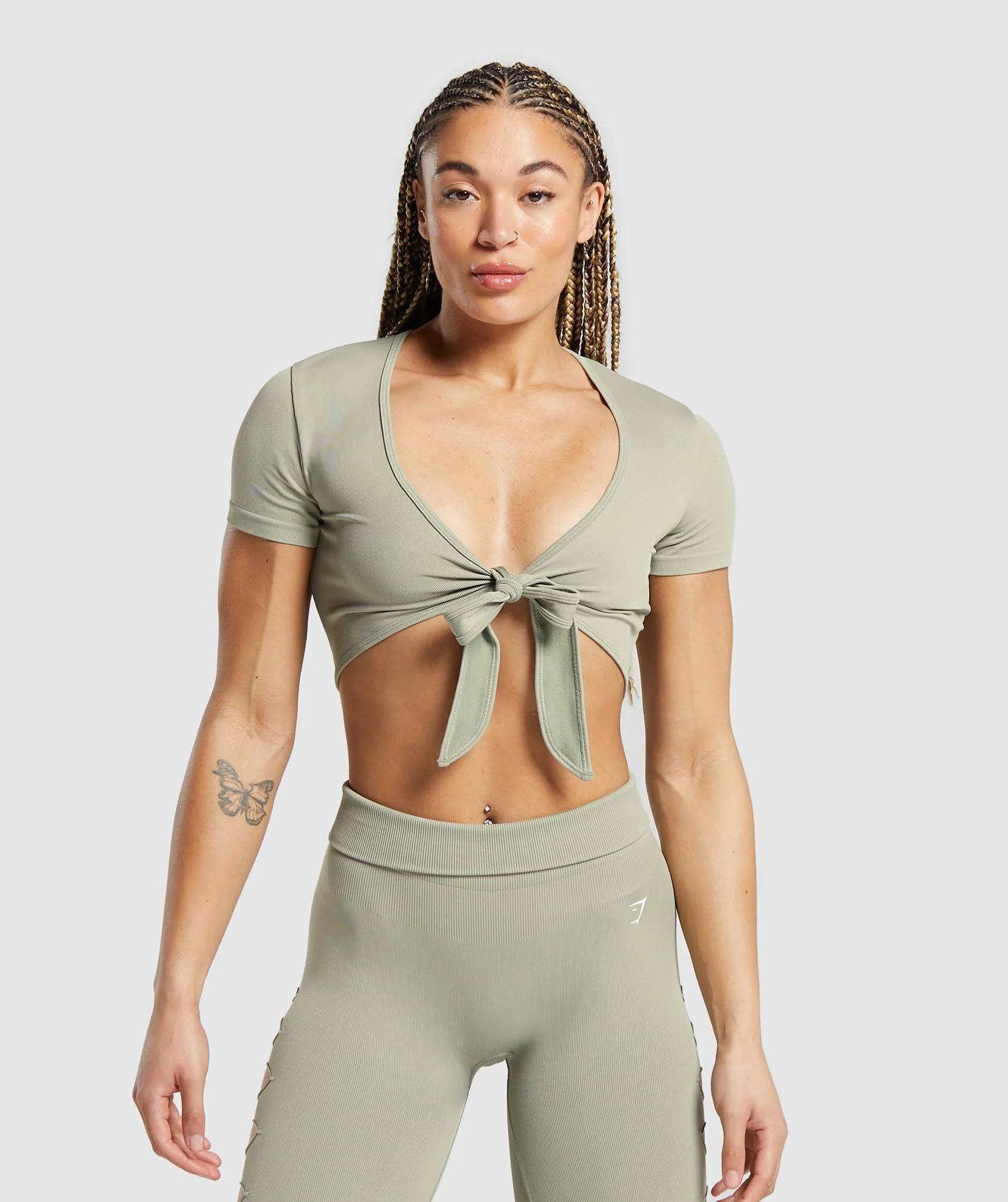 Gains Seamless Fitted Crop Top