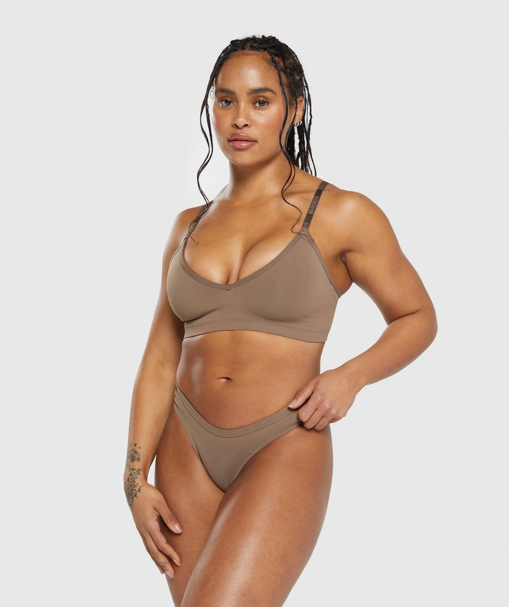 Seamless Dipped Front Thong
