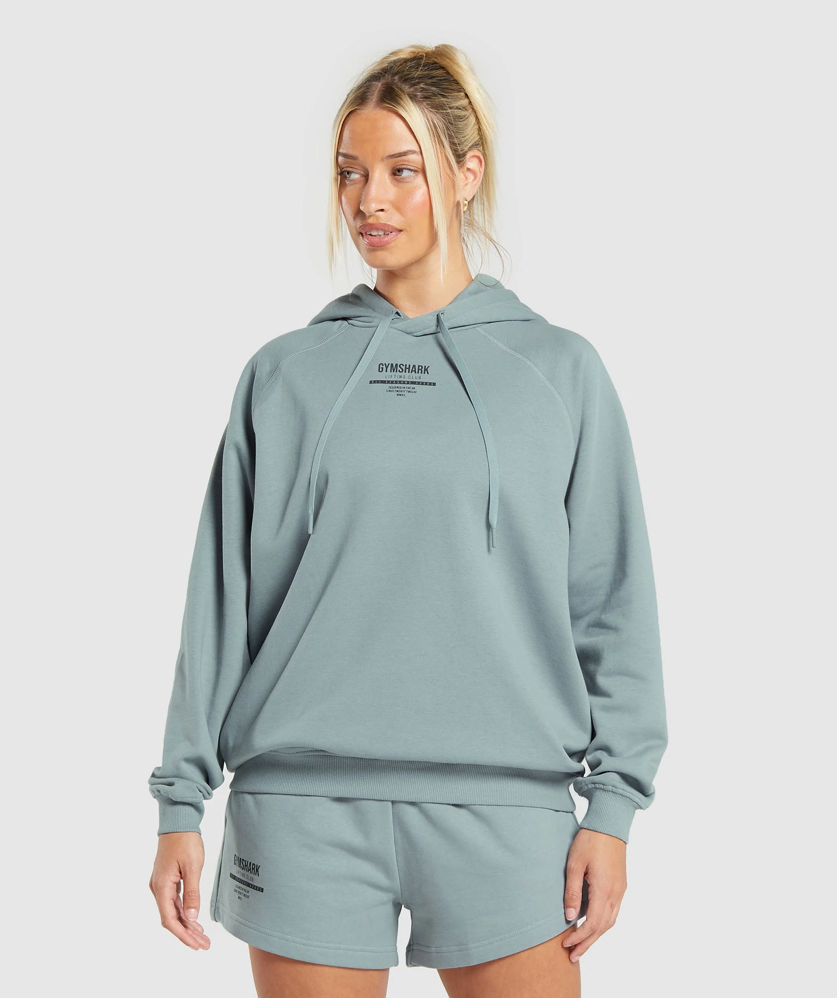 Care Label Graphic Brushed Hoodie