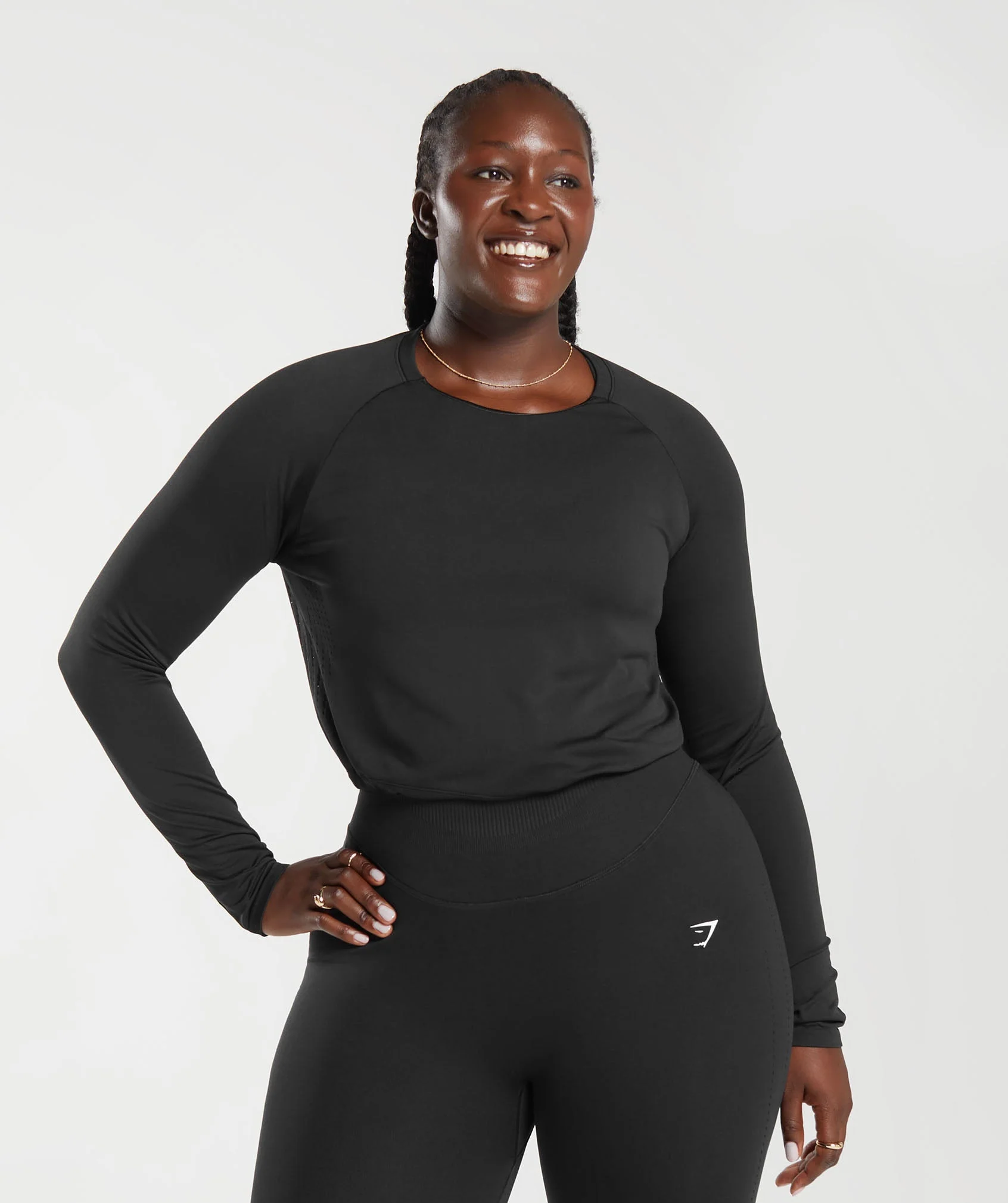 Sweat Seamless Long Sleeve Crop Top