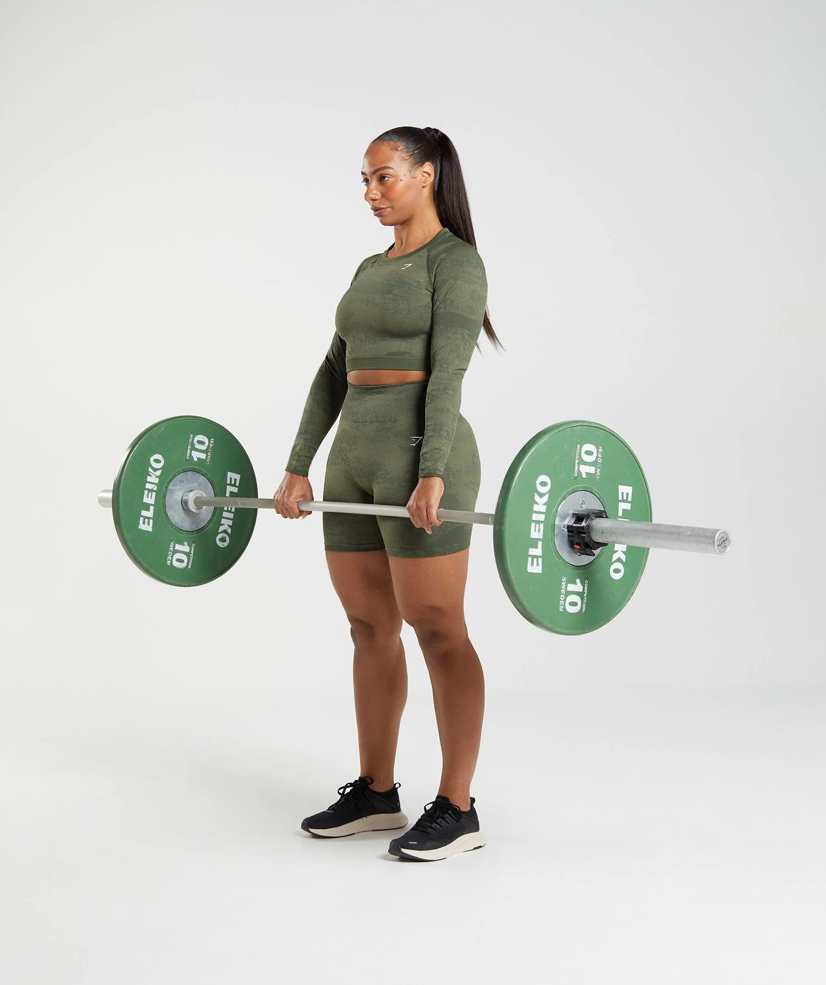 Adapt Camo Seamless Lace Up Back Top