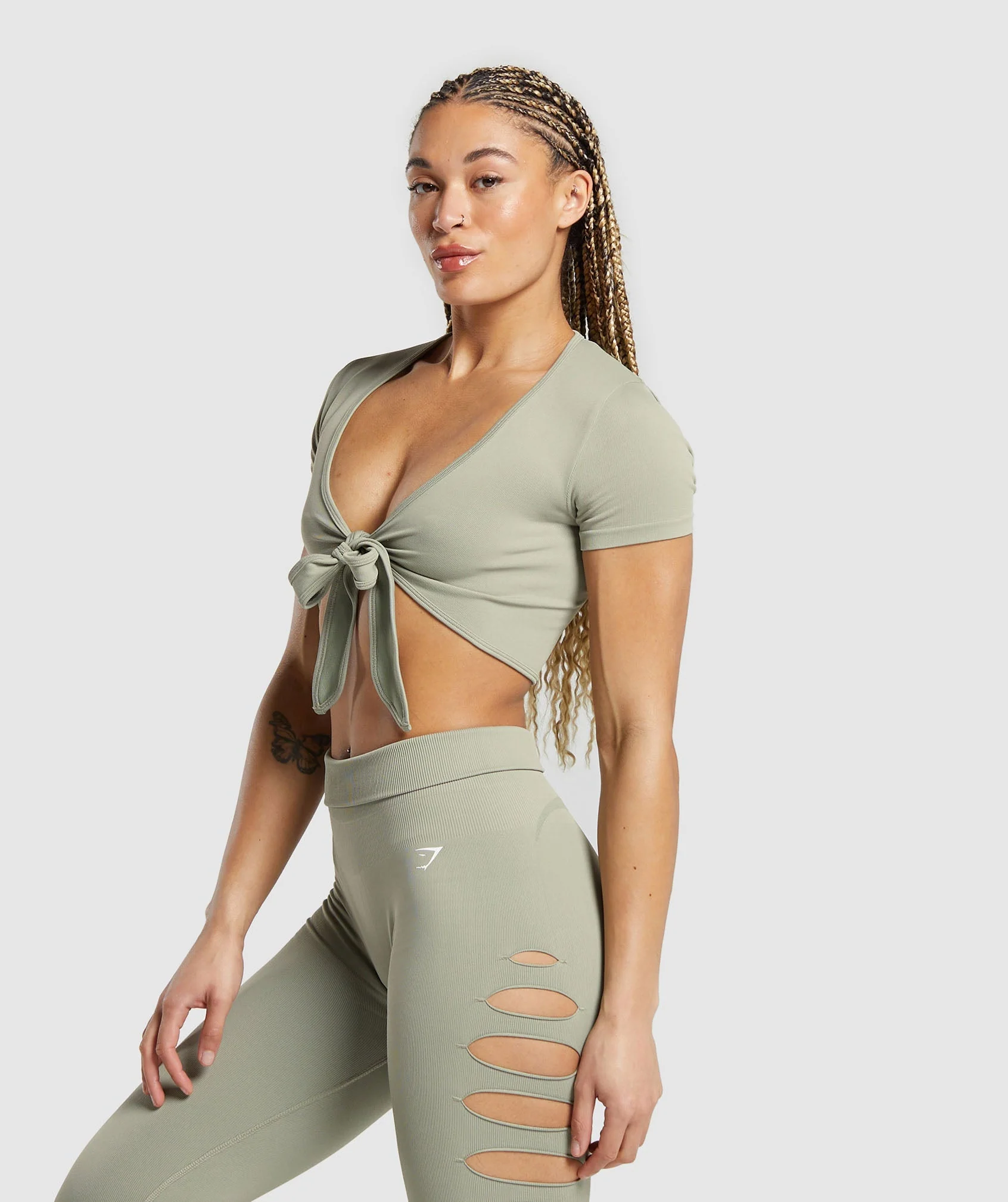 Gains Seamless Fitted Crop Top