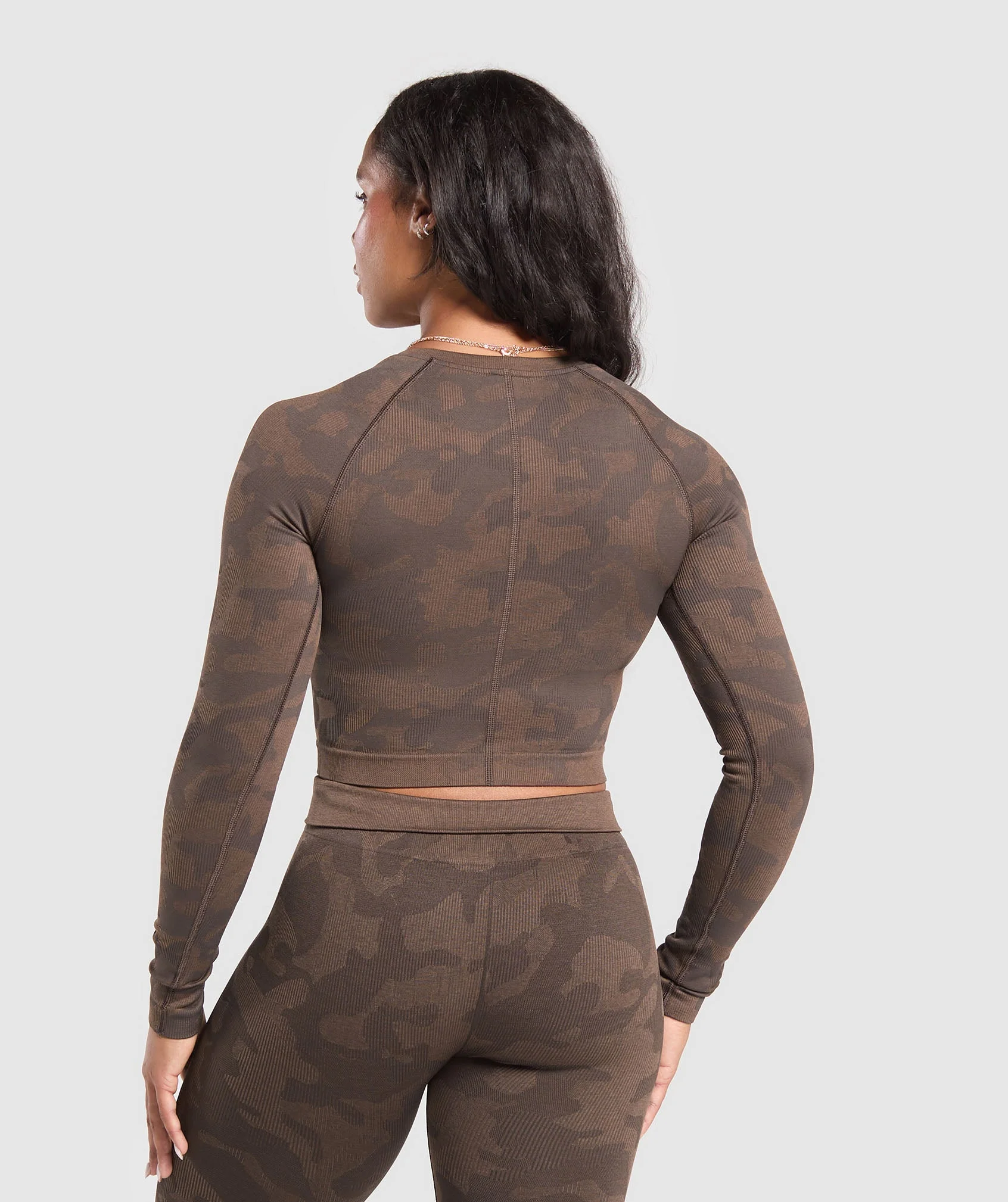 Adapt Camo Long Sleeve Crop Top