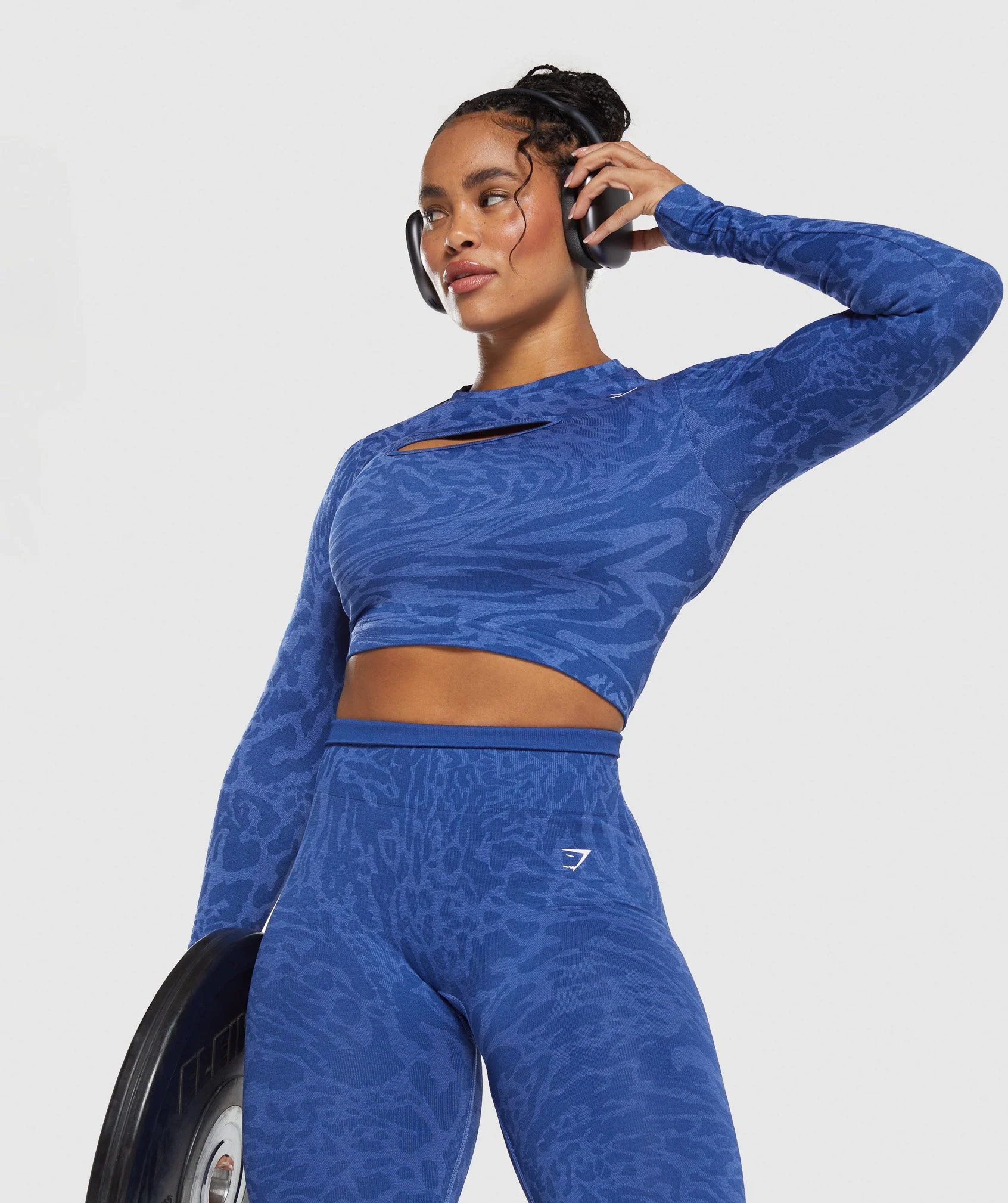 Adapt Safari Seamless Long Sleeve Crop Top