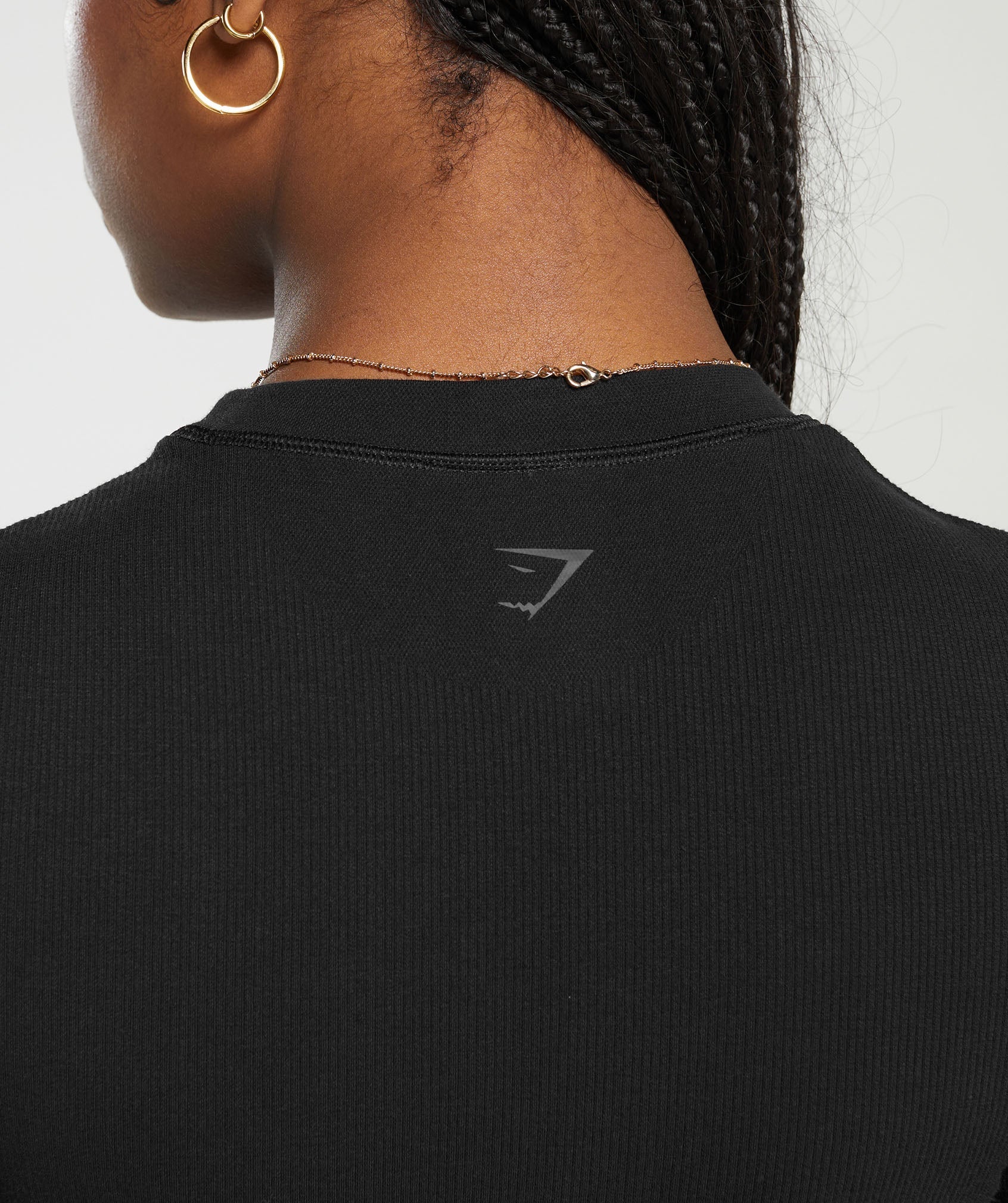 Ribbed Cotton Seamless T-Shirt