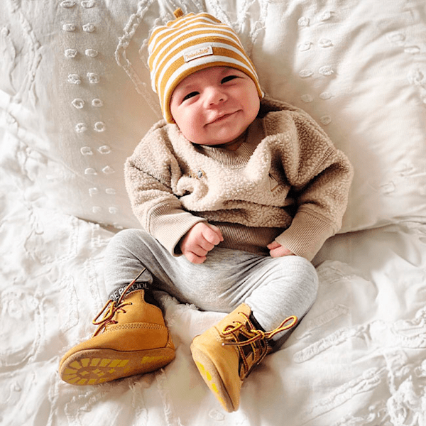 Infant Crib Bootie with Hat Set