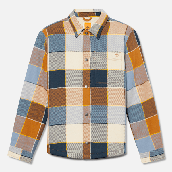 Men's High Pile Fleece Lined Plaid Overshirt
