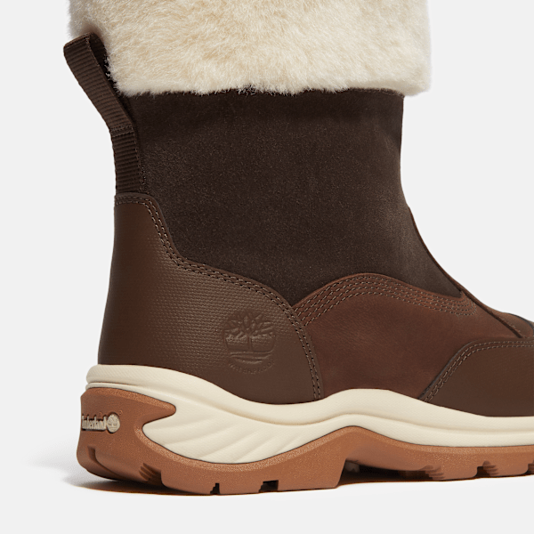 Women's White Ledge Mid Pull On Waterproof Snow Boot