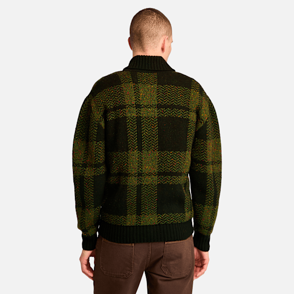 Men's Plaid Full Zip Cardigan