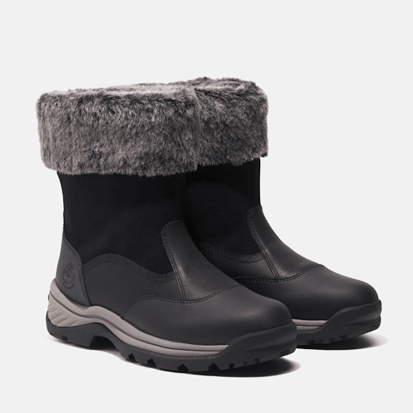 Women's White Ledge Mid Pull On Waterproof Snow Boot
