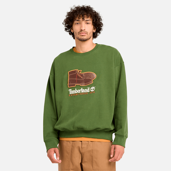 Box Fit Badge Crew Neck