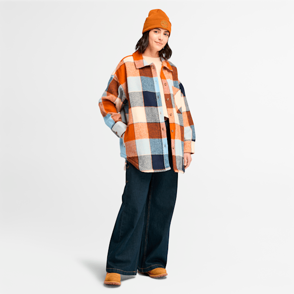 Women's Heavy Flannel Long Overshirt