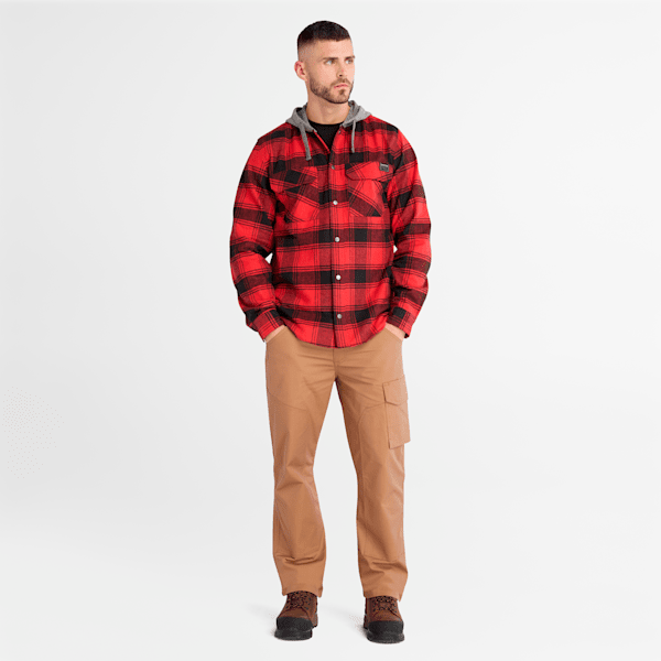 Men's Timberland PRO? Woodfort Midweight Flannel Sweatshirt Hoodie