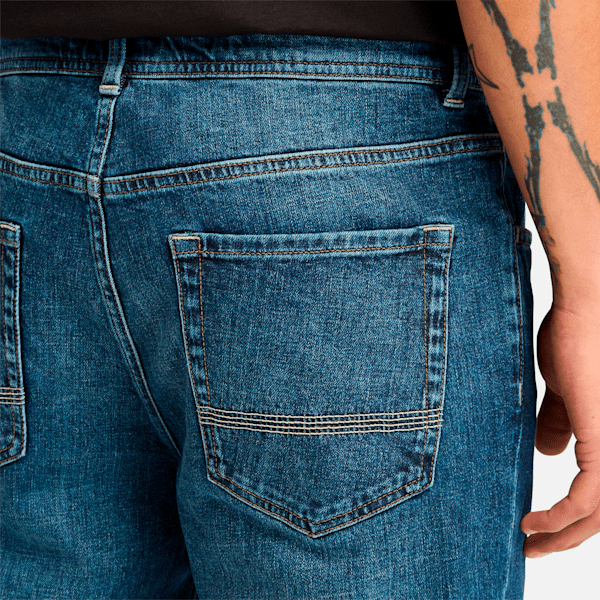 Men's Stretch Core Indigo Denim Straight Fit Pant