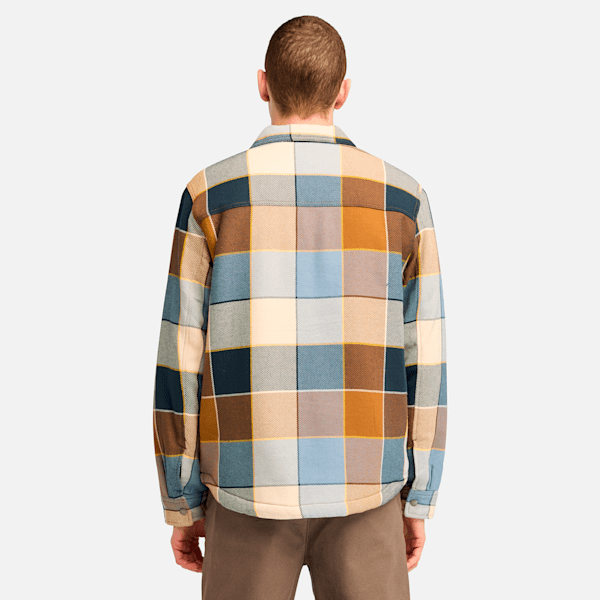 Men's High Pile Fleece Lined Plaid Overshirt