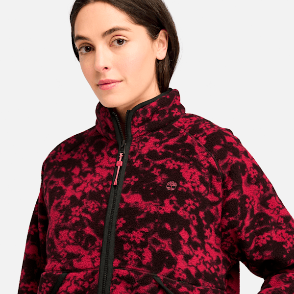 Women's Printed Full-Zip High Pile Fleece Jacket