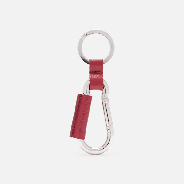 Carabiner Keyring With Leather Details