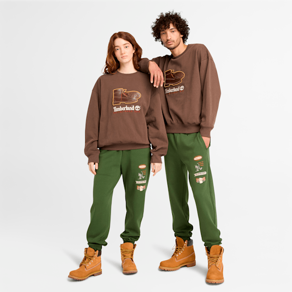 Box Fit Badge Crew Neck