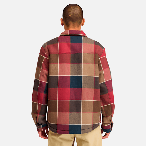 Men's High Pile Fleece Lined Plaid Overshirt