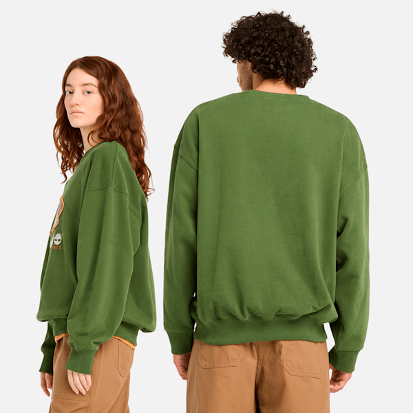 Box Fit Badge Crew Neck