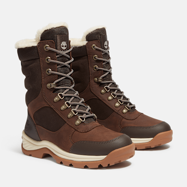 Women's White Ledge Tall Lace-Up Waterproof Snow Boot