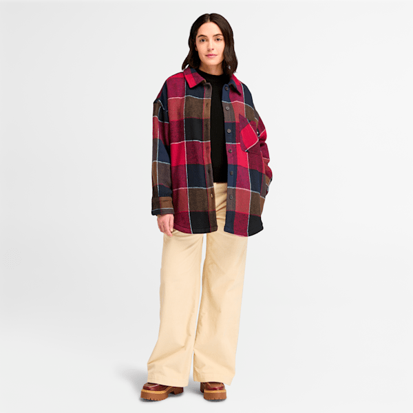 Women's Heavy Flannel Long Overshirt
