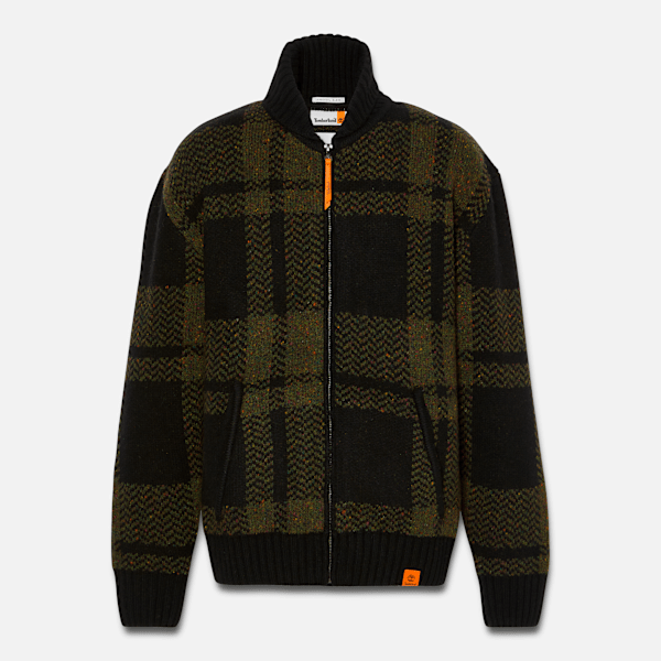 Men's Plaid Full Zip Cardigan
