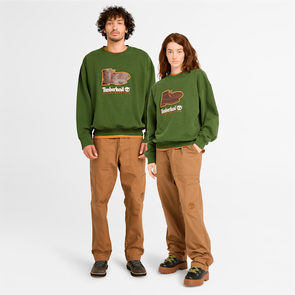 Box Fit Badge Crew Neck