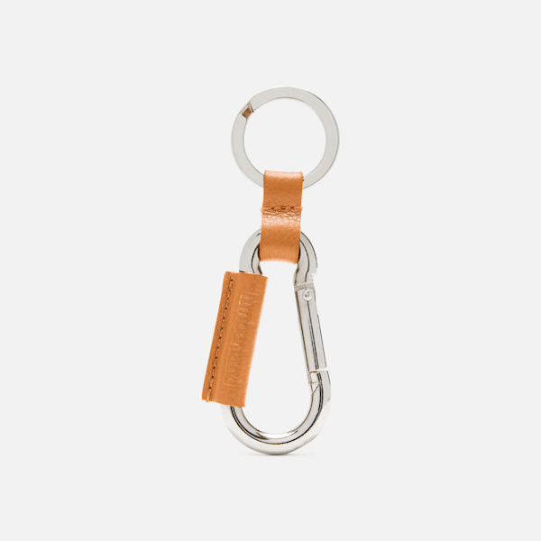 Carabiner Keyring With Leather Details