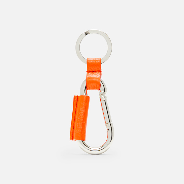Carabiner Keyring With Leather Details