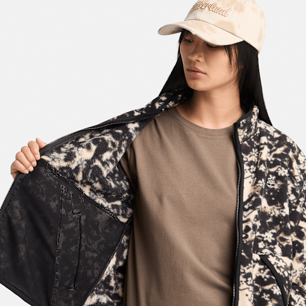 Women's Printed Full-Zip High Pile Fleece Jacket