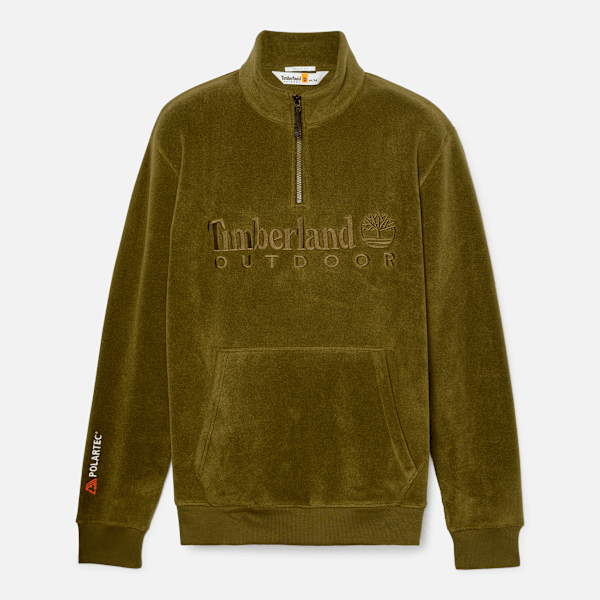 Men's Linear Logo Quarter Zip Polartec? Fleece Sweatshirt