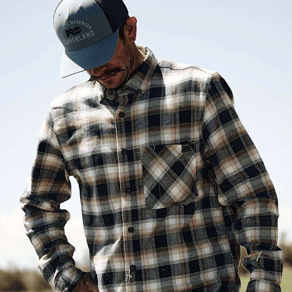 Men's Timberland PRO? Woodfort Lightweight Flannel Flex Shirt