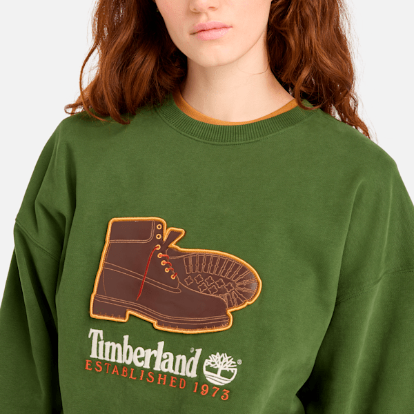 Box Fit Badge Crew Neck