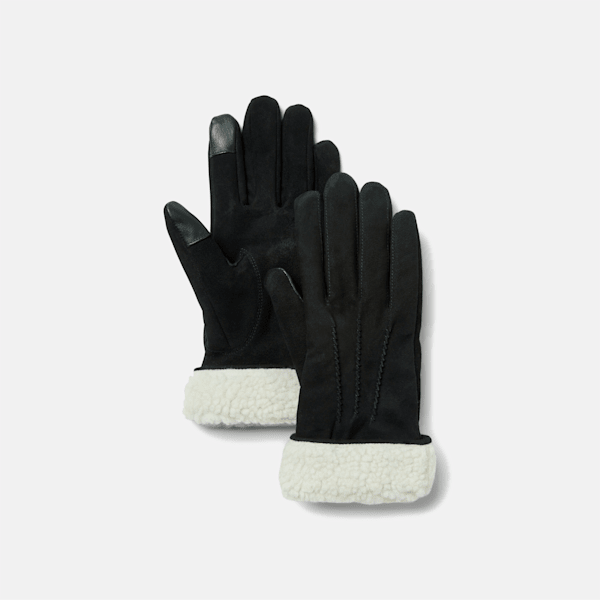 Women's Leather Gloves with Fleece Cuffs