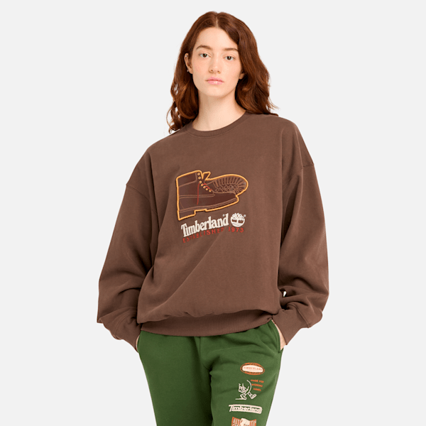 Box Fit Badge Crew Neck