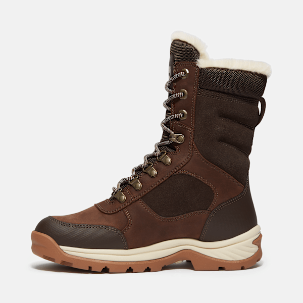 Women's White Ledge Tall Lace-Up Waterproof Snow Boot