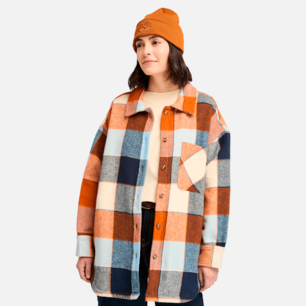 Women's Heavy Flannel Long Overshirt