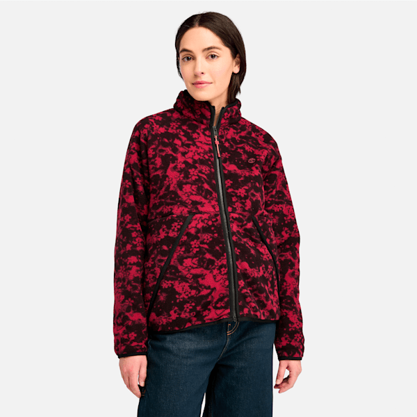 Women's Printed Full-Zip High Pile Fleece Jacket