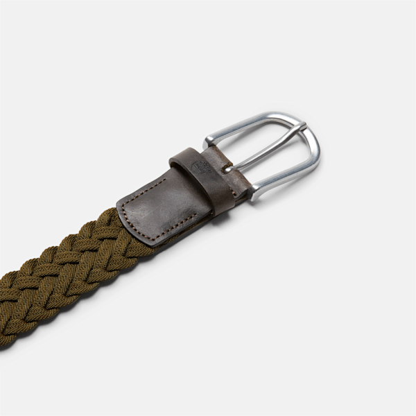 Men's 35mm Braided Belt with Leather Details