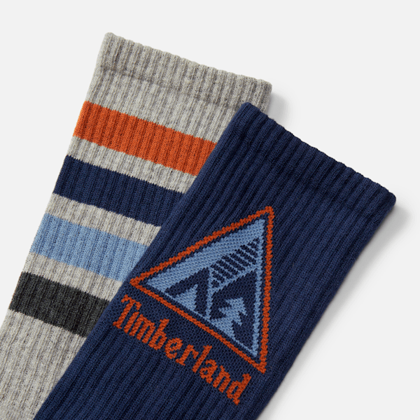 2-Pack Quad Stripe Crew Sock