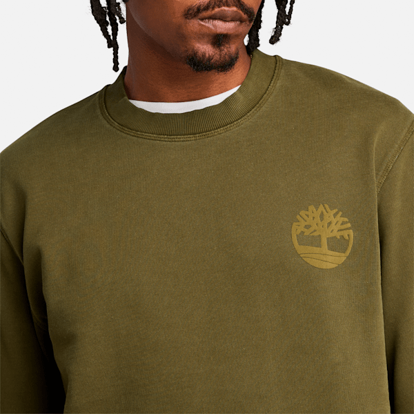 Men's Merrymack River Garment Dye Back Graphic Crew Neck Sweatshirt