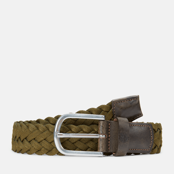 Men's 35mm Braided Belt with Leather Details