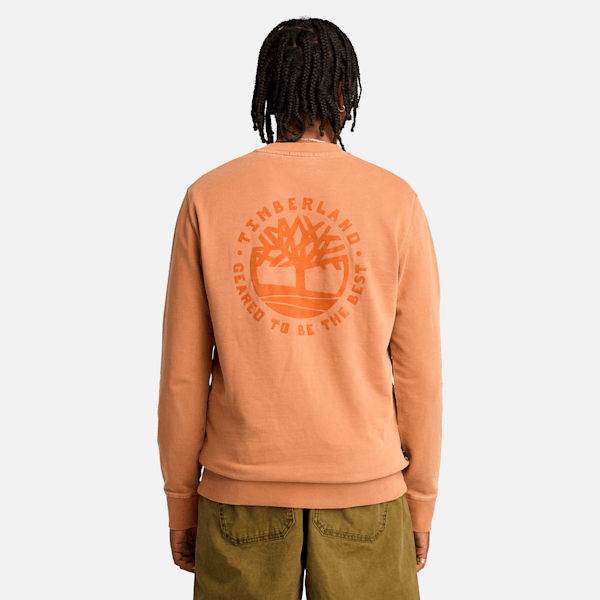 Men's Merrymack River Garment Dye Back Graphic Crew Neck Sweatshirt