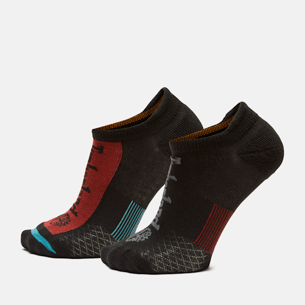 Men's 2-Pack Top Stripe Lockup No Show Sock