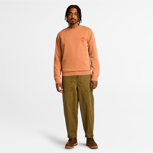 Men's Merrymack River Garment Dye Back Graphic Crew Neck Sweatshirt