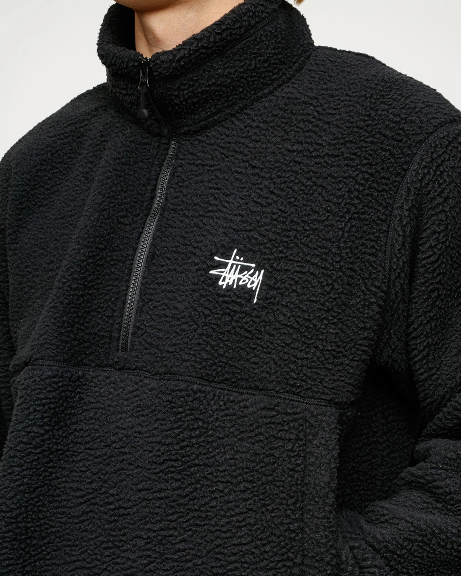 POLAR FLEECE HALF ZIP MOCK NECK